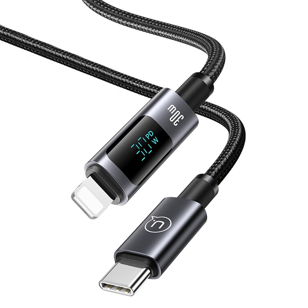 USAMS SJ672 Sufeng Series 30W USB-C to Lightning Fast Charging Digital Display Cable (1.2m)