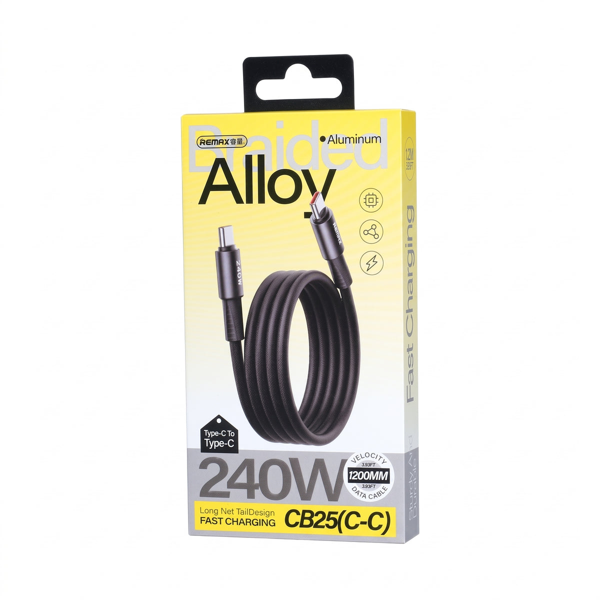 REMAX CB25 240W Type-C to Type-C Braided Fast Charging Cable (1.2m)