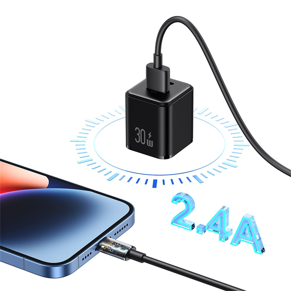 USAMS YD Series USB-A to Lightning Fast Charging and Data Cable (1M, 2.4A)