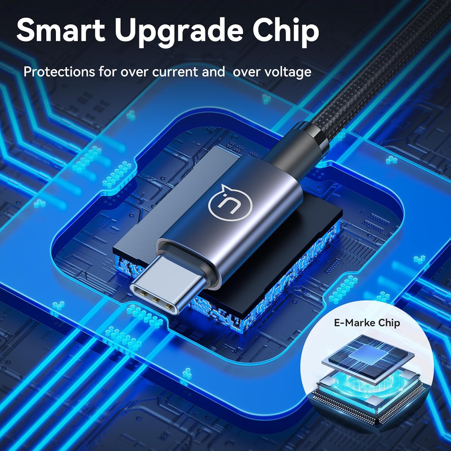 USAMS 72W 2-in-1 Aluminum Alloy Fast Charging Data Cable (Type-C to Dual Type-C)