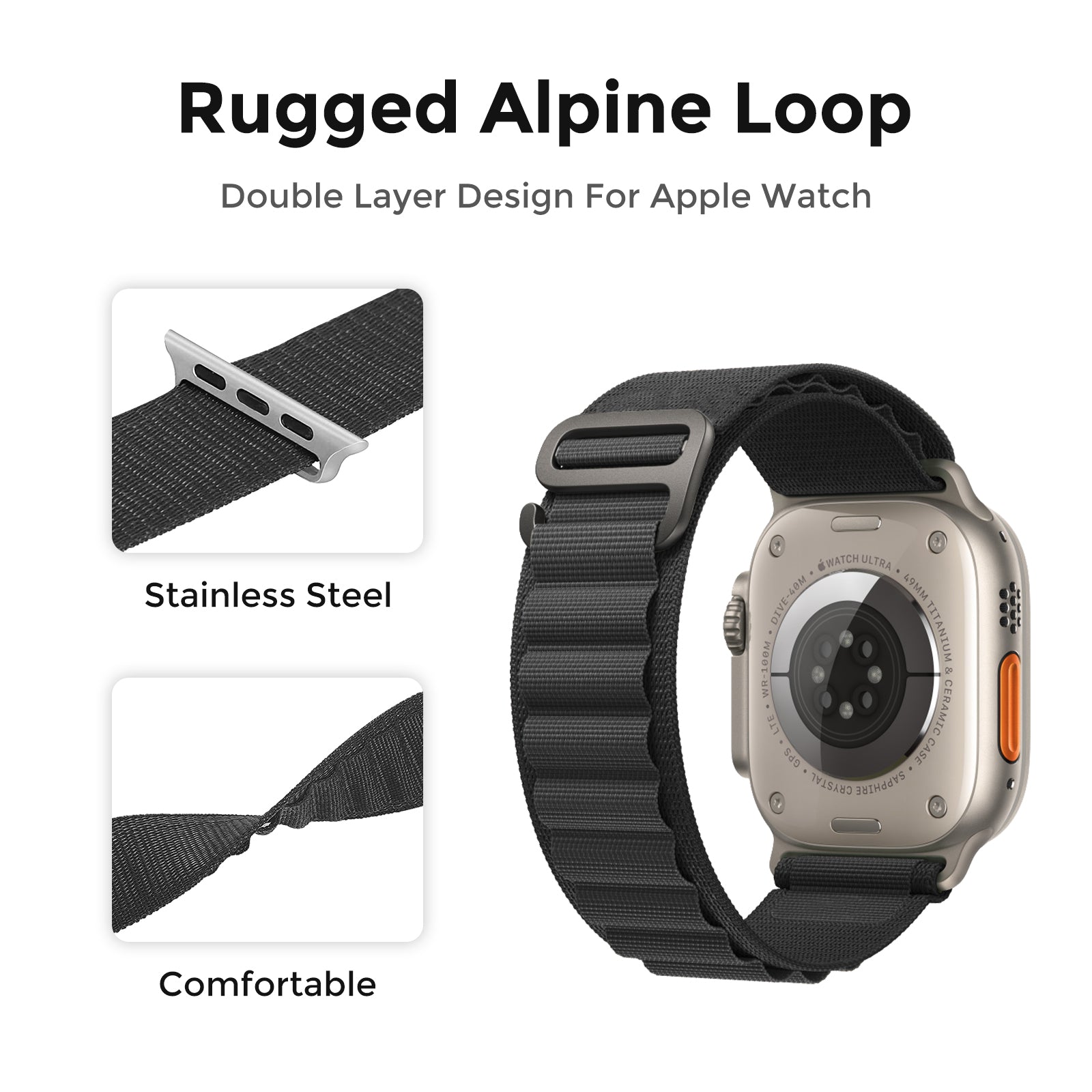 Rugged Alpine Loop Nylon Strap for Apple Watch