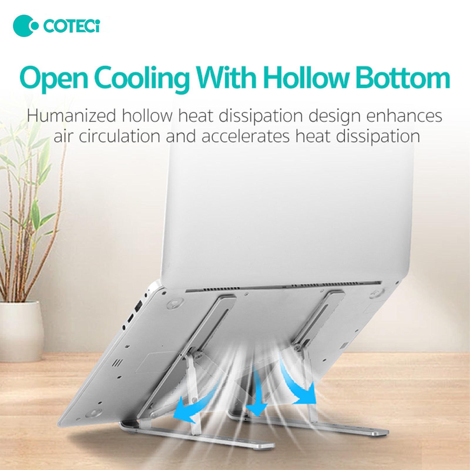 COTECi SD-58 Portable Aluminum Alloy Laptop Stand – Foldable