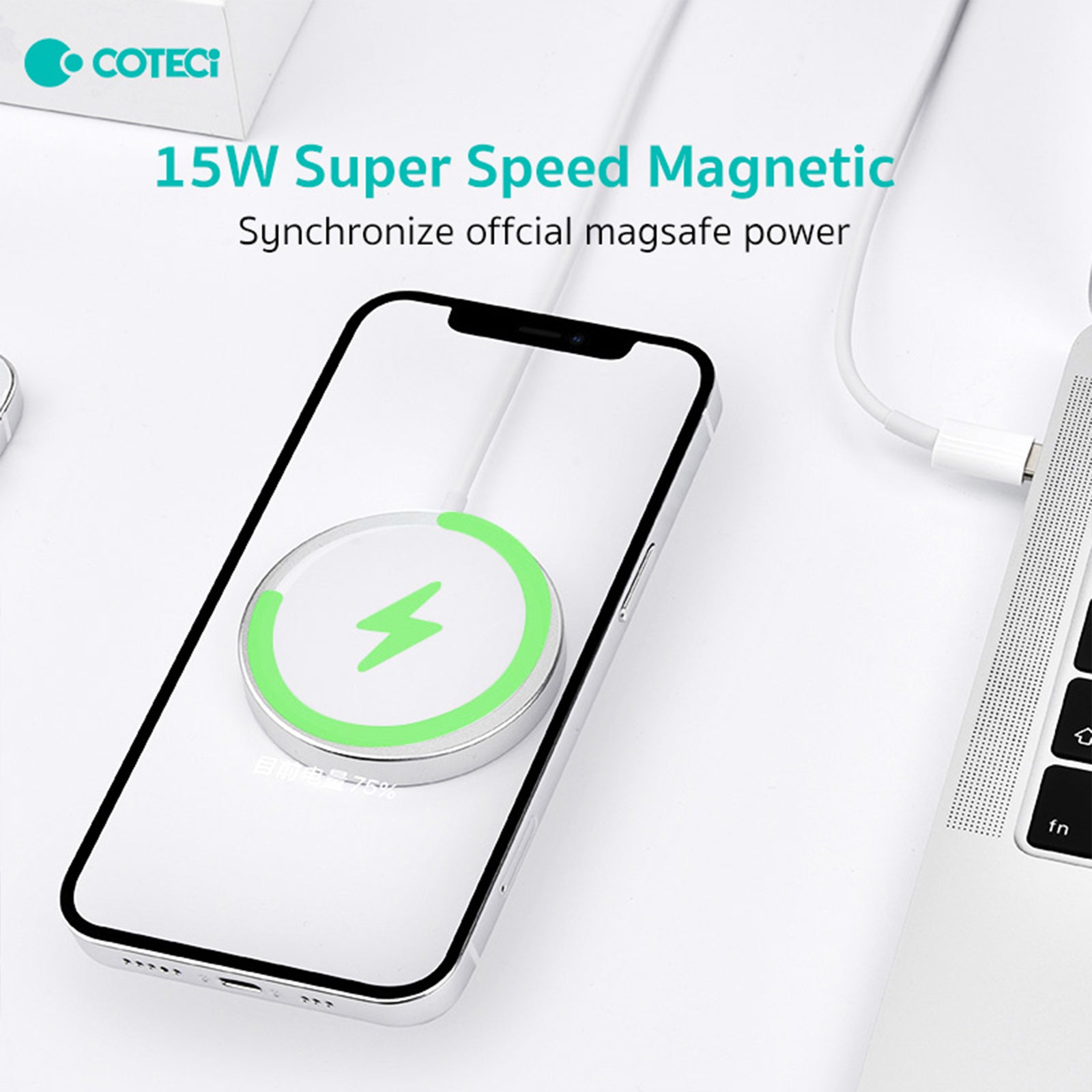 COTECi 15W Magnetic MagSafe Wireless Charger