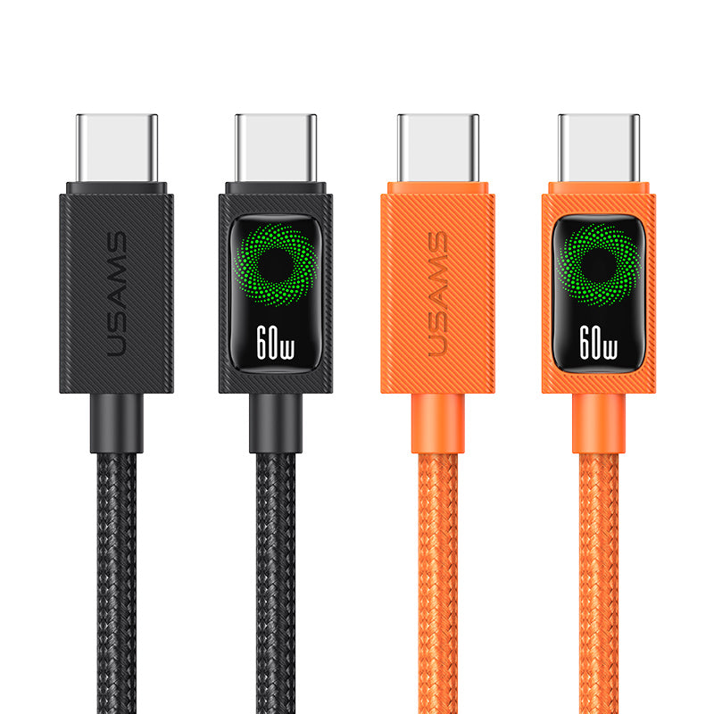 USAMS SJ773 U92 60W Type-C to Type-C Fast Charging Braided Cable (1.2m)