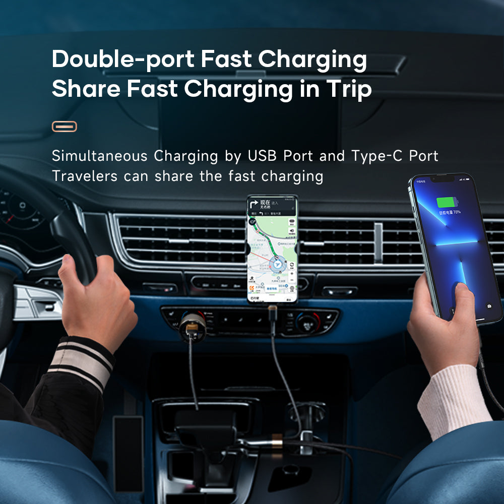 ROCK H16 72W Super Fast Dual-Port Car Charger