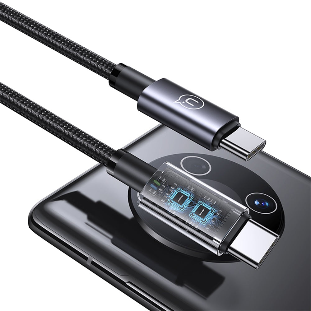 USAMS SJ661 Sufeng Series 60W Type-C to Type-C Braided Fast Charging Cable (1.2m)