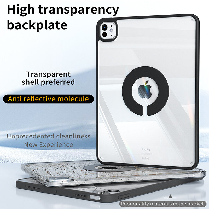 Luxury 360° Rotating Y-Fold Case with Detachable Cover