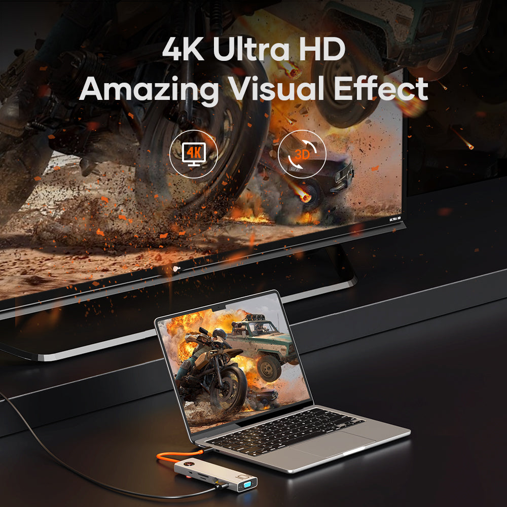 ROCK TR30 10-in-1 USB-C Hub and Docking Station