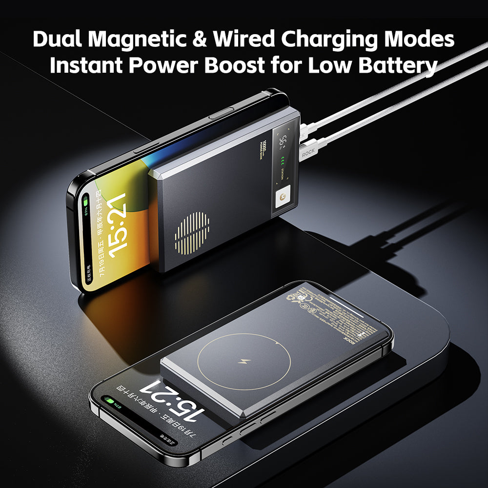 ROCK Retro Magnetic Wireless Power Bank 10000mAh