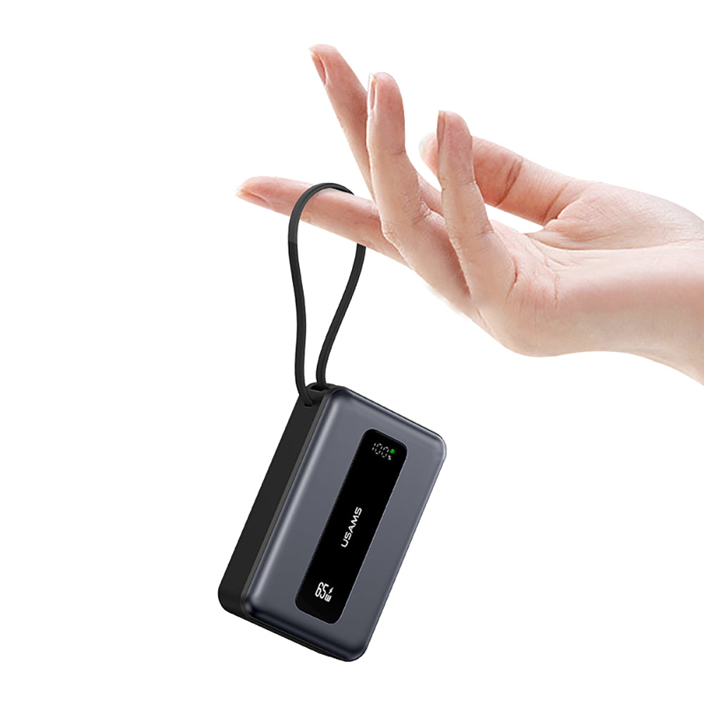 USAMS 65W Fast Charging Digital Display Power Bank with Type-C Cable 20000mAh