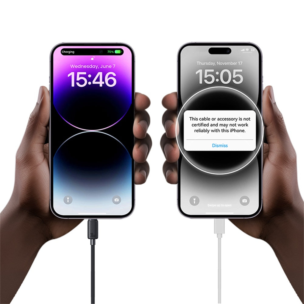 USAMS YD Series USB-A to Lightning Fast Charging and Data Cable (1M, 2.4A)