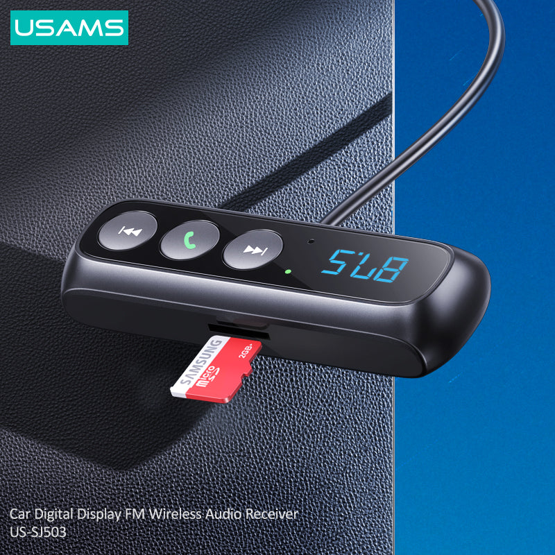 USAMS SJ503 Car Digital Display FM Wireless Audio Receiver