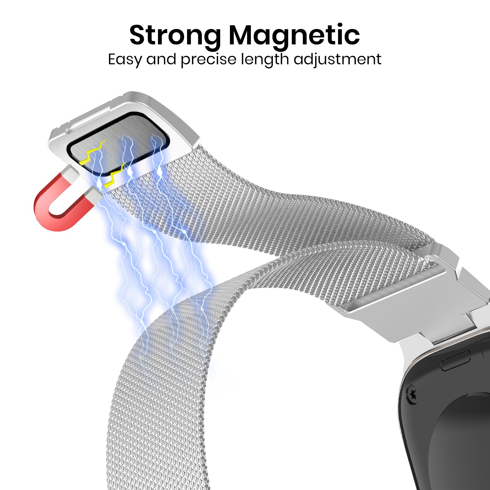 Premium Stainless Steel Mesh Magnetic Band for Apple Watch