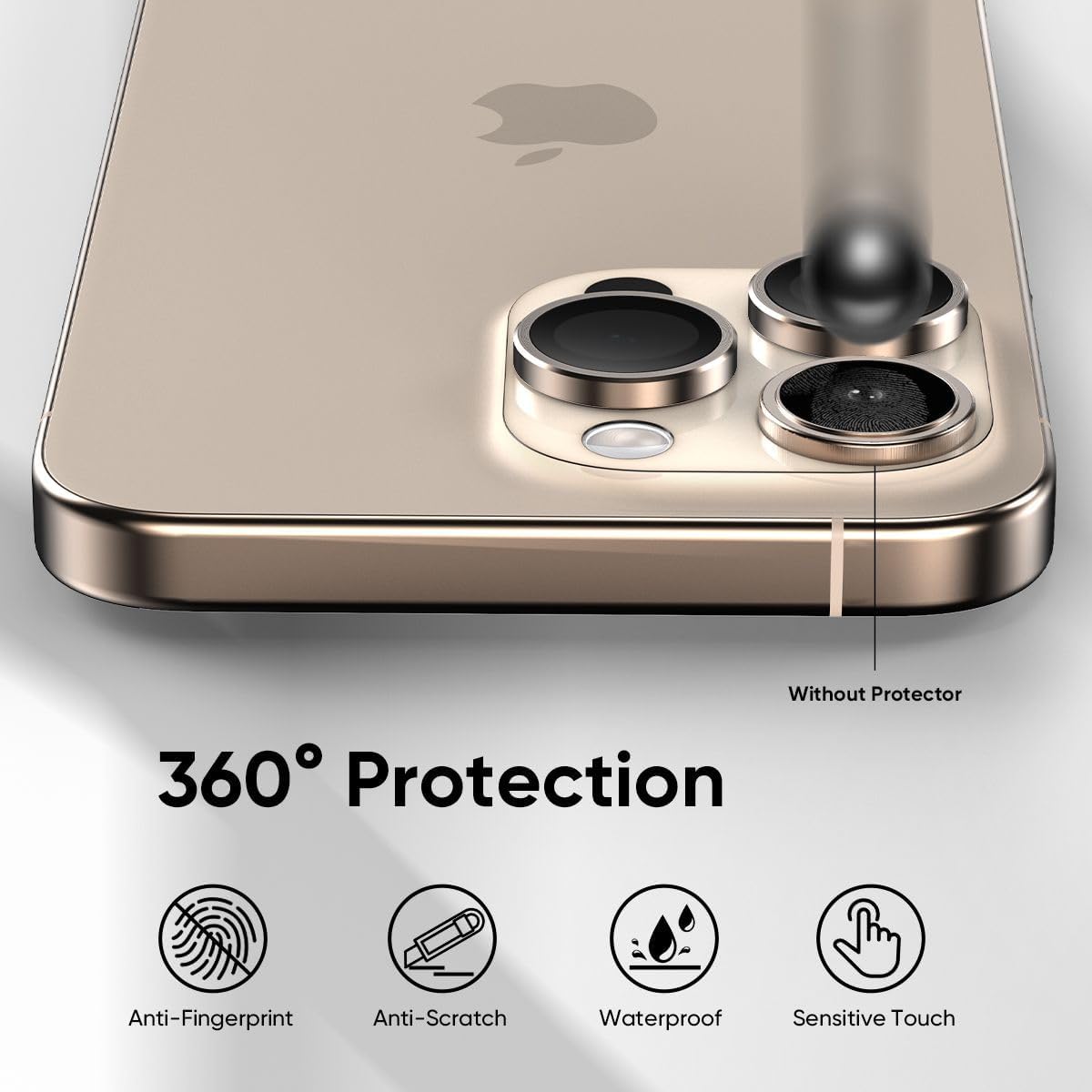 Skyrock PVD Titanium Alloy Camera Lens Protector for iPhone