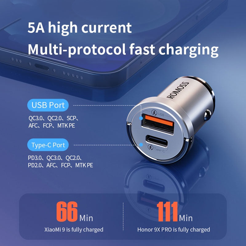 ROMOSS AU45T 45W High-Speed Car Charger