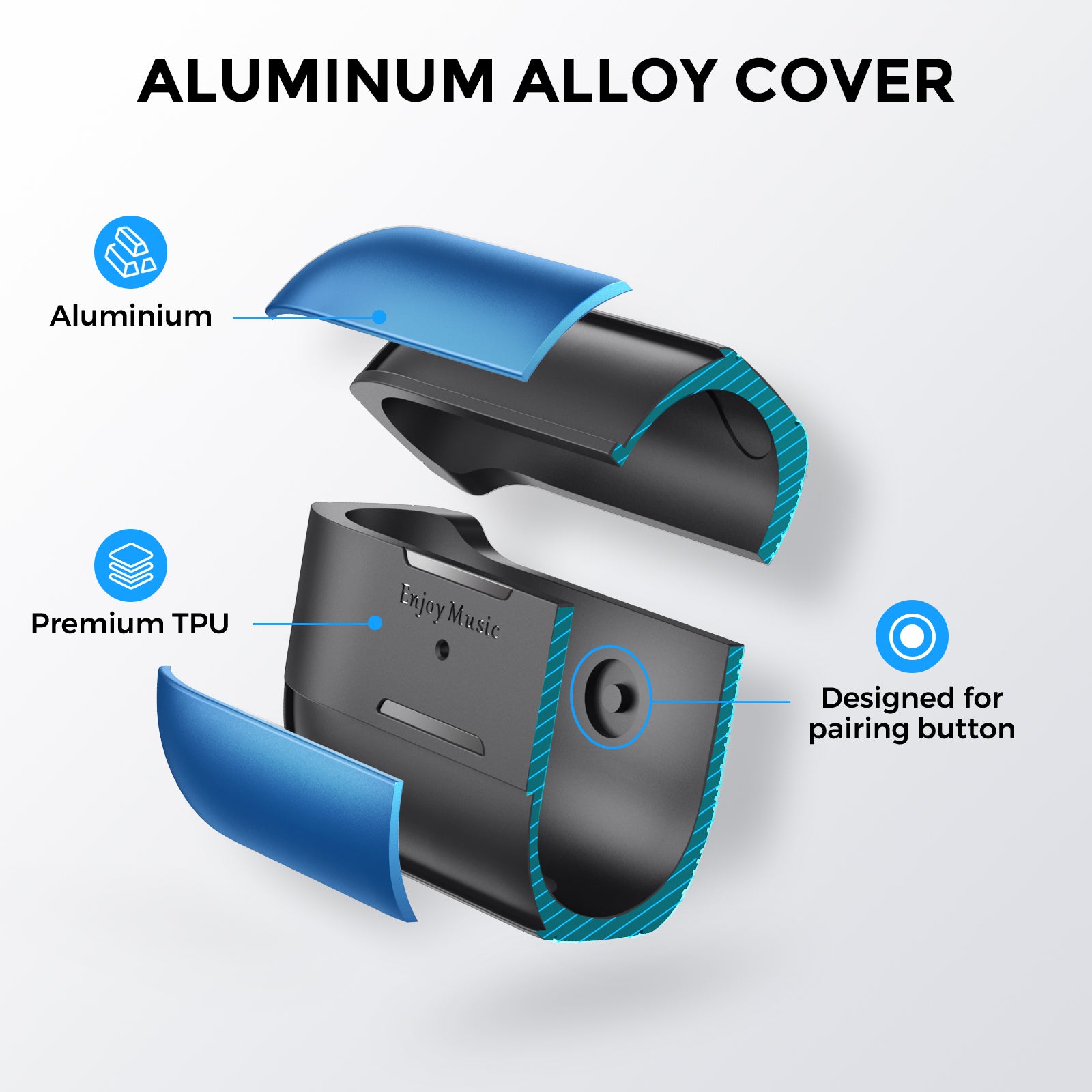 Full Body Rugged Hybrid Case for AirPods Pro 2nd/Pro/3