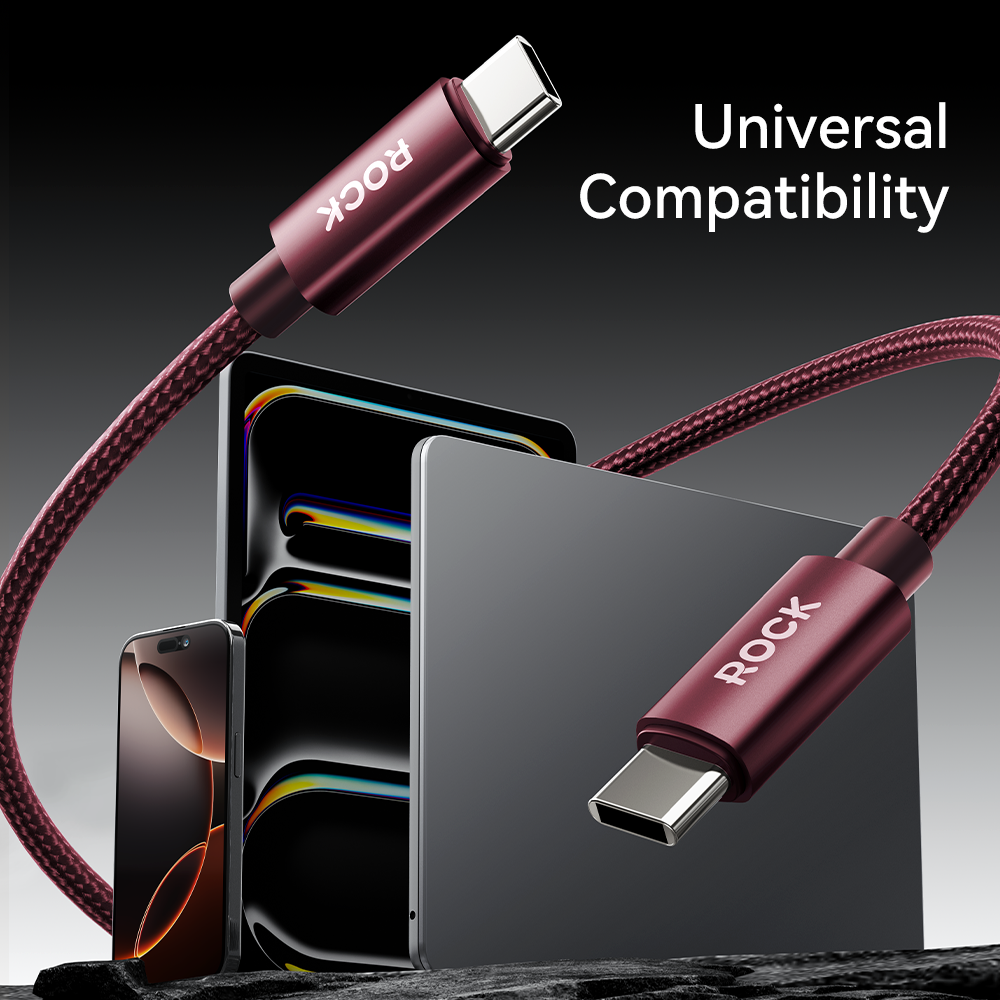 ROCK Z28 60W Type-C to Type-C Fast Charging Braided Data Cable