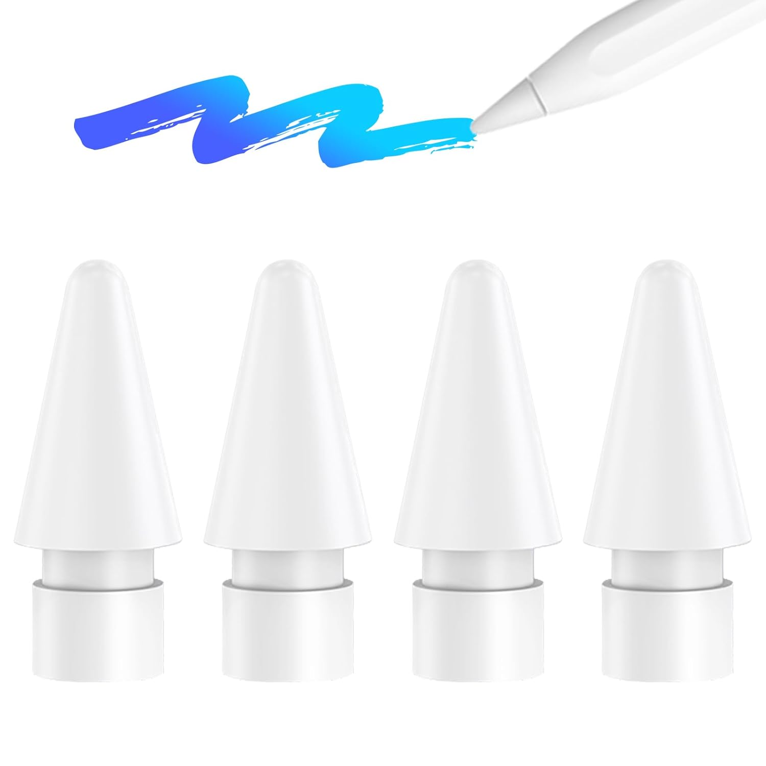 4-Pack Premium Replacement Nibs for Apple Pencil l High-Precision