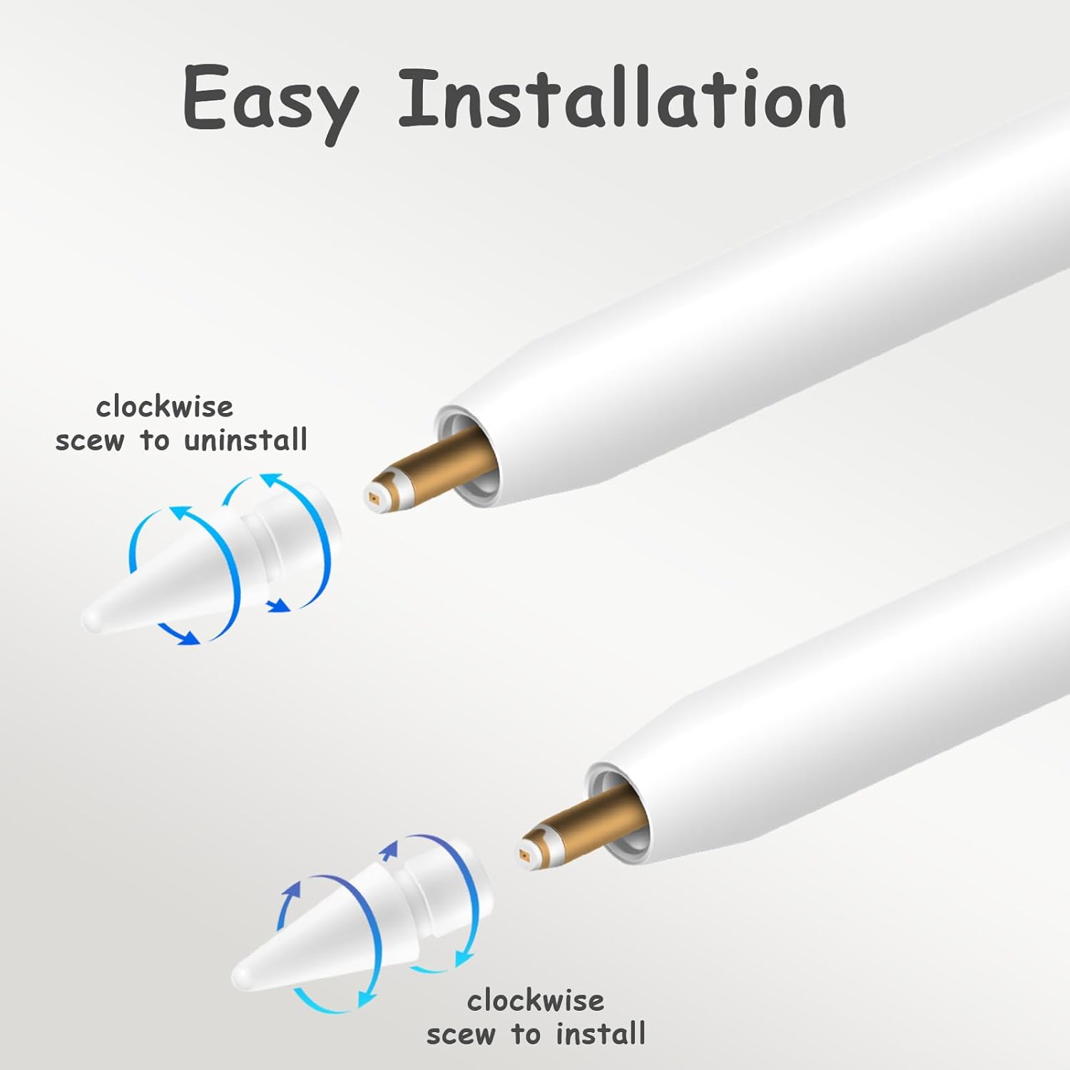 4-Pack Premium Replacement Nibs for Apple Pencil l High-Precision