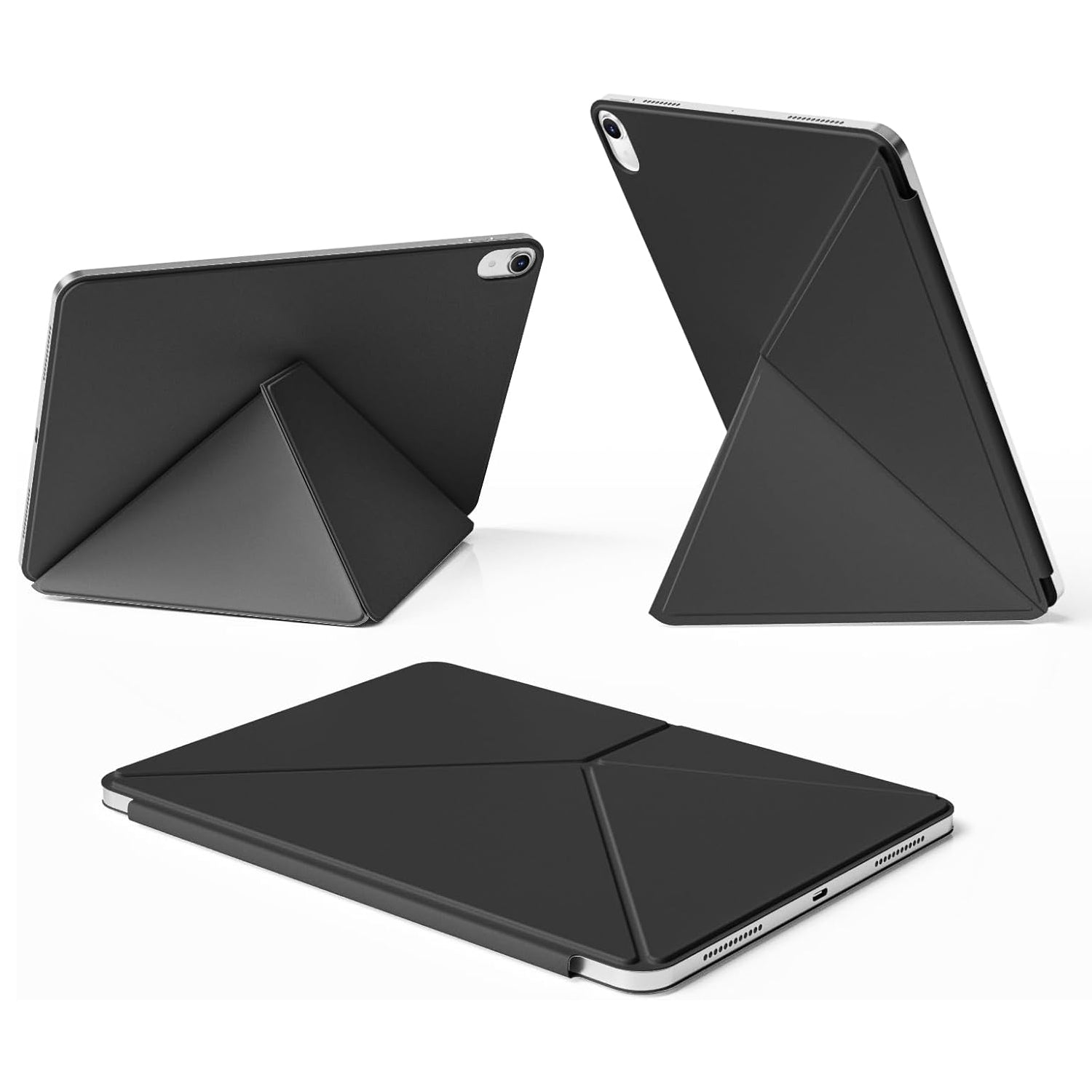 Origami Magnetic Folio Case for iPad - Slim Multi-Angle Stand with Auto Sleep/Wake