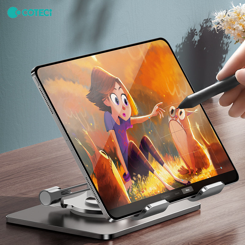 COTECi 360° Pad/Phone Rotating and Foldable Aluminum Stand