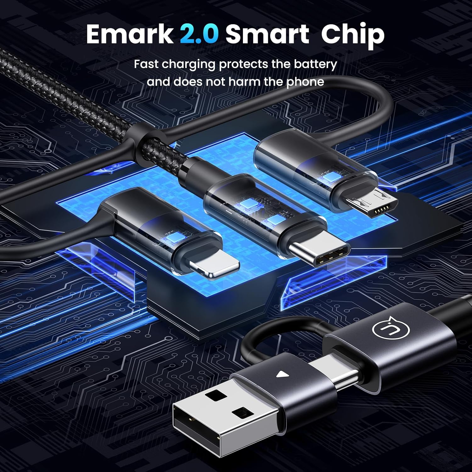 USAMS 240W 6-in-1 Sufeng Series Aluminum Alloy Fast Charging and Data Cable