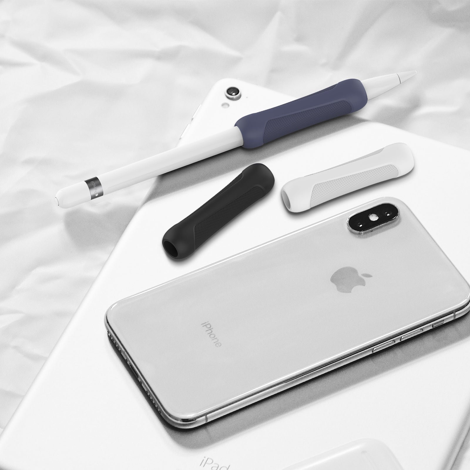 Premium Silicone Grip Holder for Apple Pencil (3-Pack) l Ergonomic Anti-Slip Sleeve