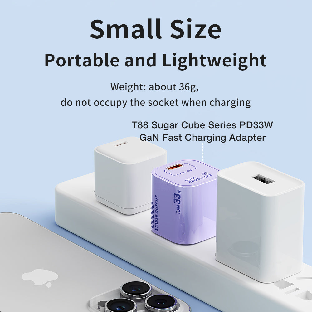 ROCK T88 Sugar Cube Series 33W GaN Fast Charger