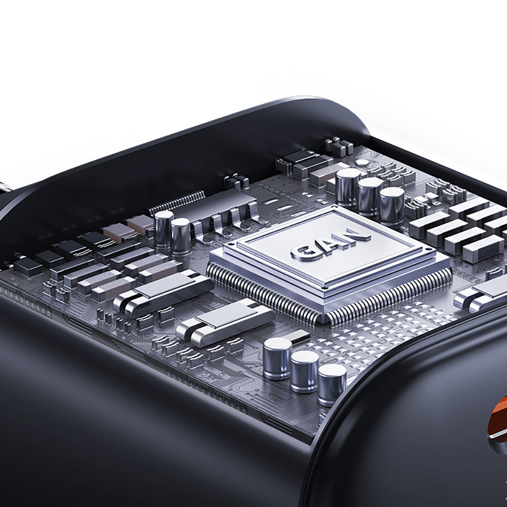 USAMS CC270 30W GaN Mini Fast Charger l Compact Dual-Port Adapter