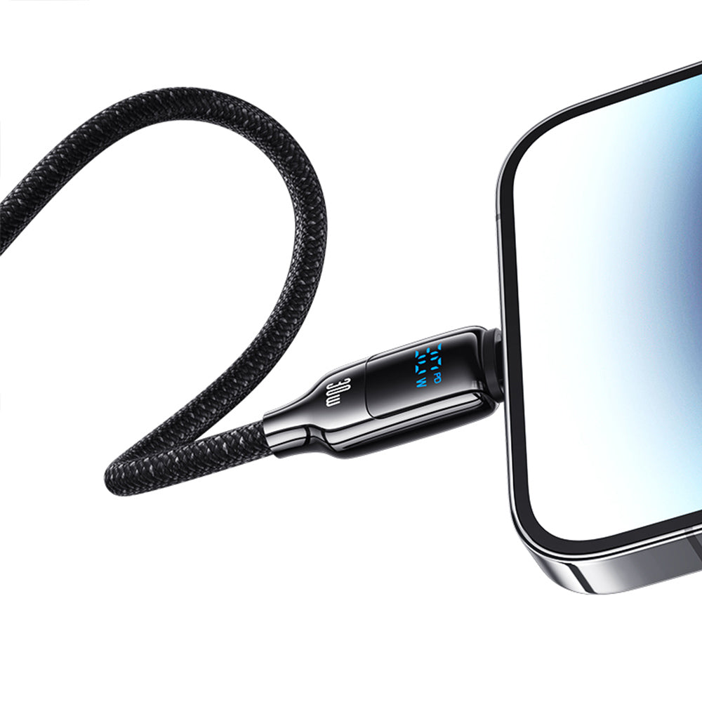 USAMS Type-C To Lightning 30W Digital Display Zinc Alloy Fast Charging Data Cable