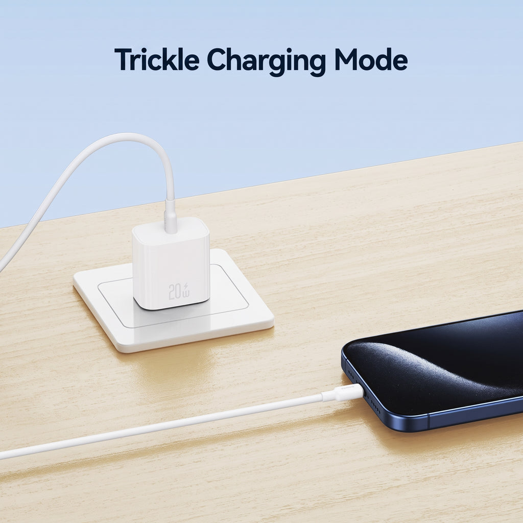 USAMS Yi Series 20W PD Fast Wall Charger Kit with Type-C to Type-C Cable (US Plug)