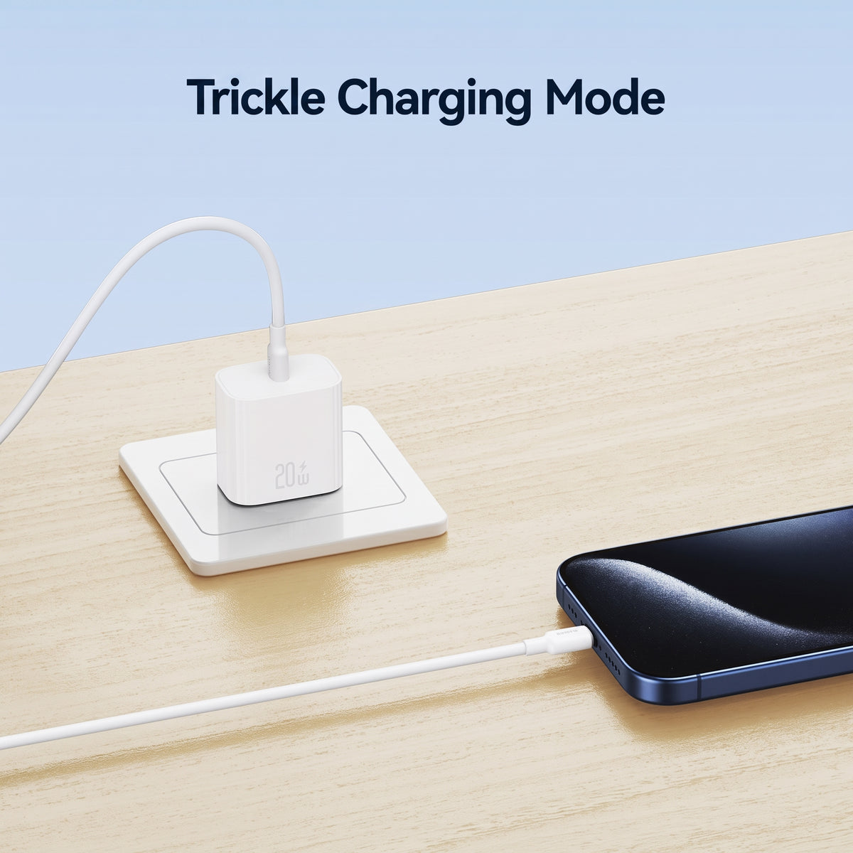 USAMS Yi Series 20W PD Fast Wall Charger Kit with Type-C to Type-C Cable (US Plug)