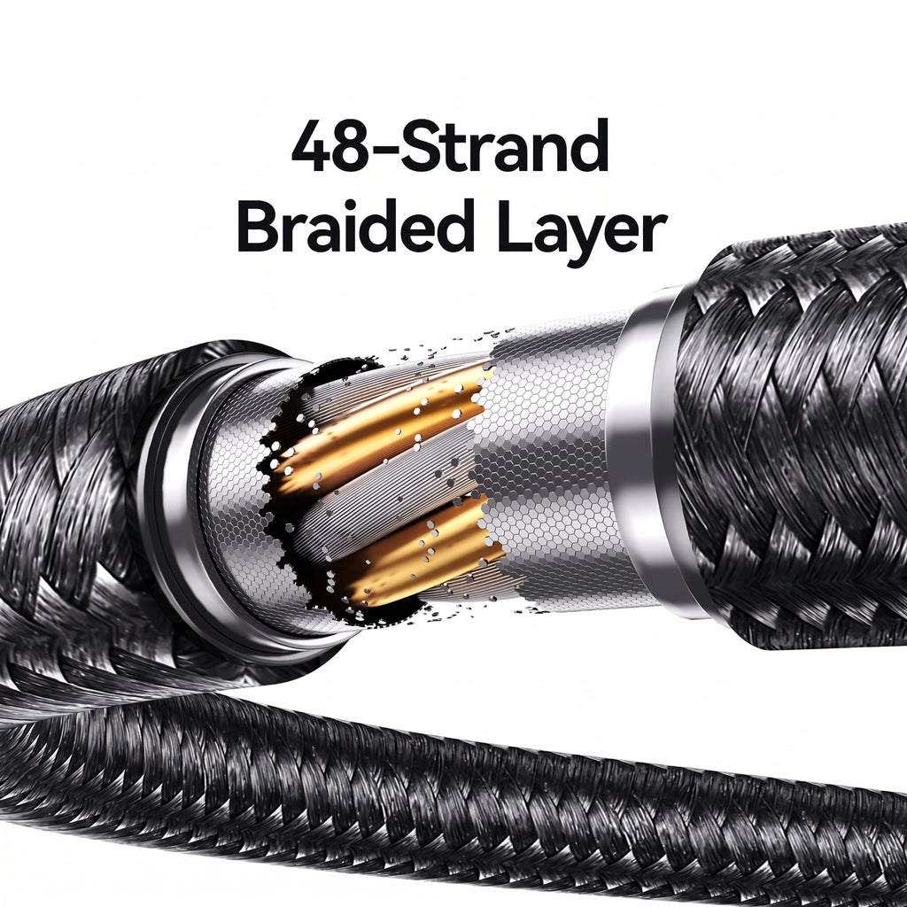 USAMS SJ816 U110 30W Type-C to Lightning Fast Charging Cable with Colorful RGB Ambient Light (1.2m)