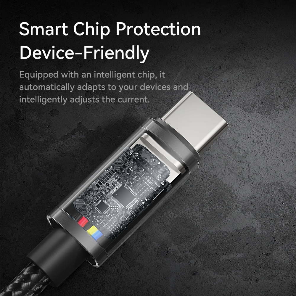 ROCK Z28 60W Type-C to Type-C Fast Charging Braided Data Cable