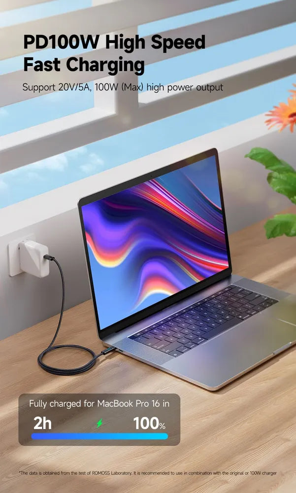 Romoss CB323S 100W USB-C to USB-C Fast Charging Data Cable