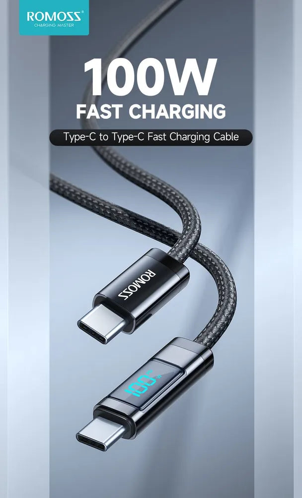 Romoss CB323S 100W USB-C to USB-C Fast Charging Data Cable