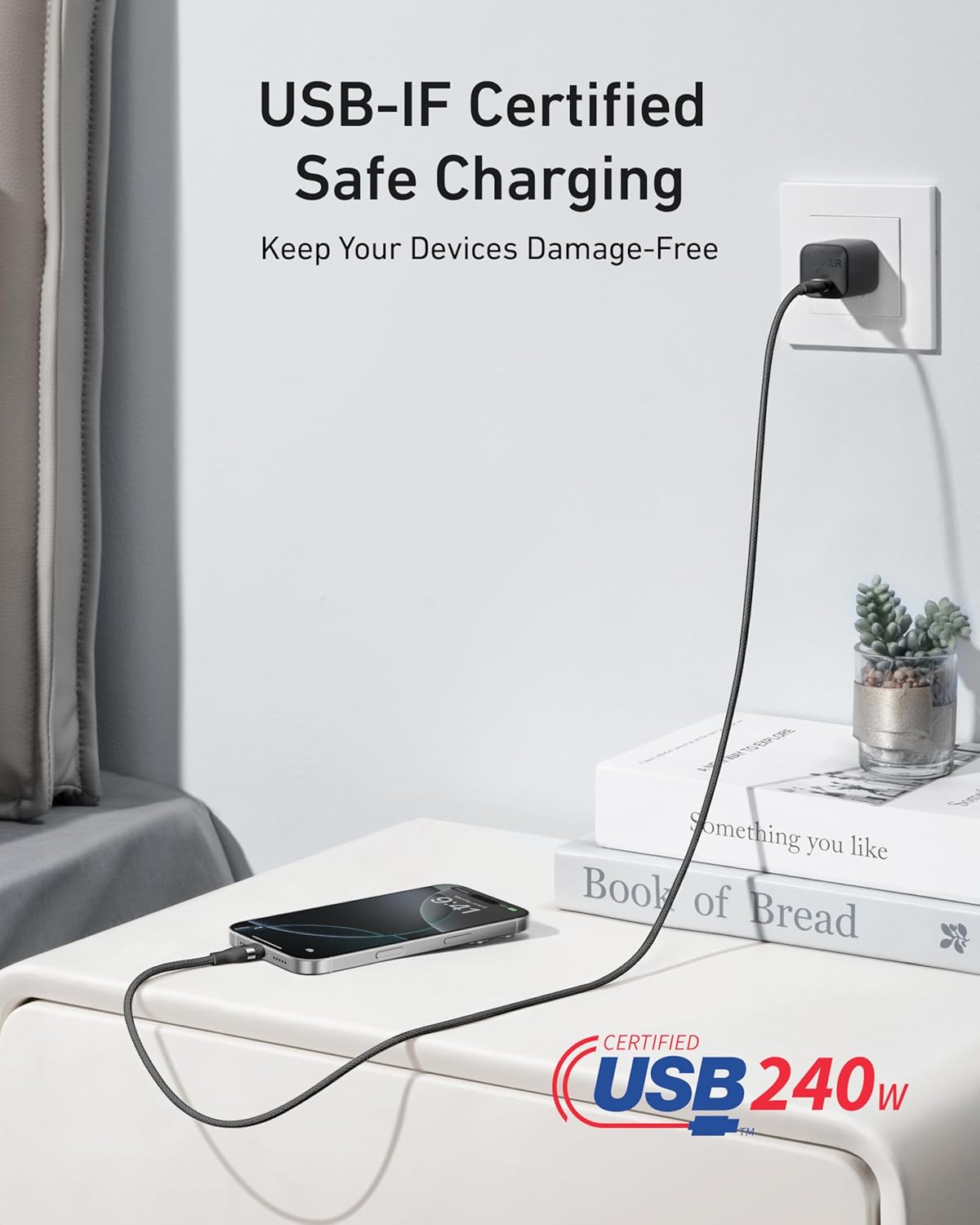 Anker 240W USB-C to USB-C Bio-Braided Cable