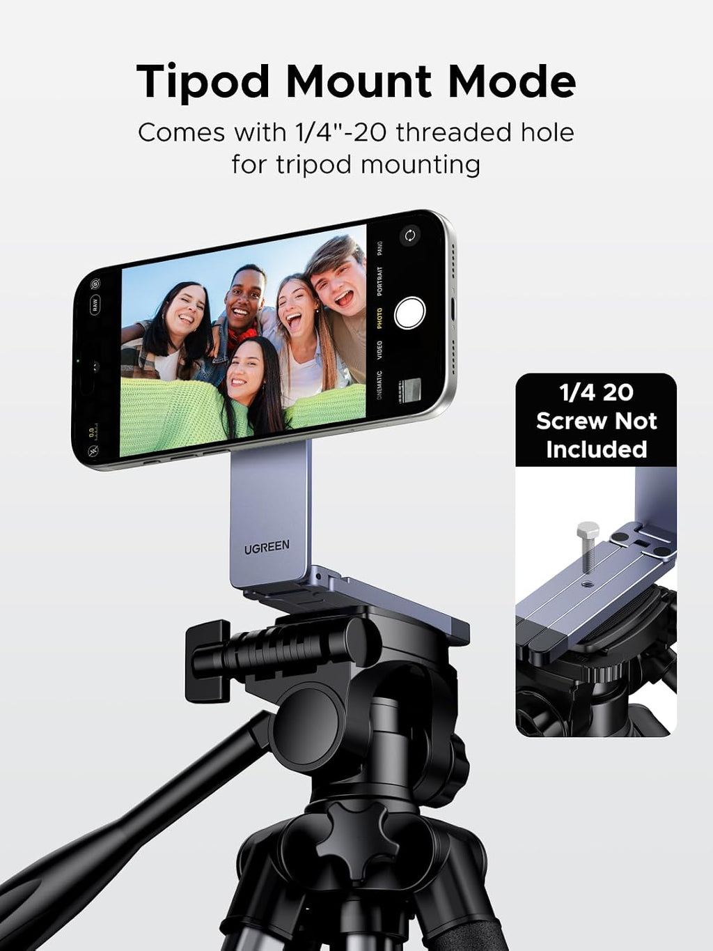 UGREEN Magnetic Phone Tripod Stand – MagSafe Desktop and Travel Holder