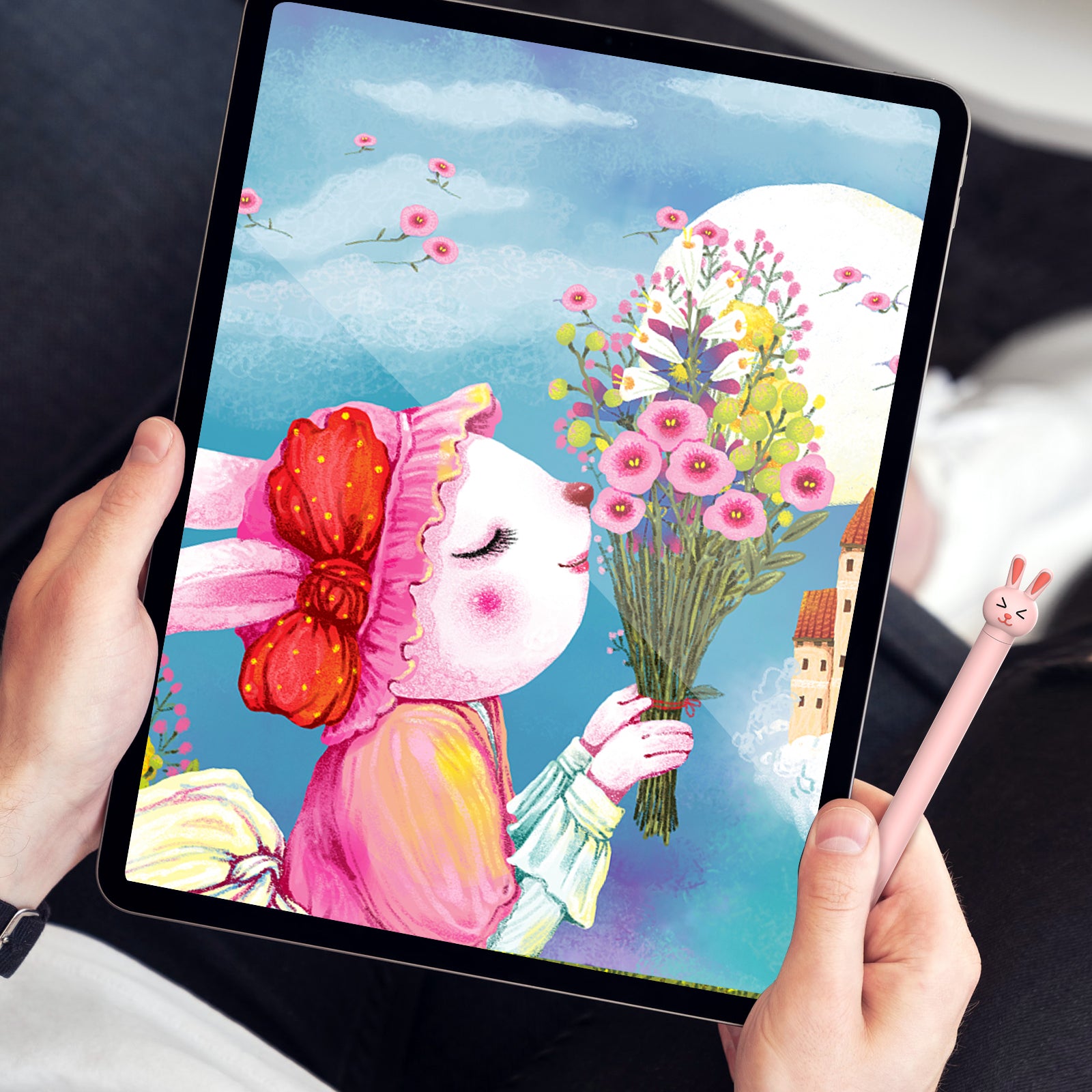 Cute Bunny Silicone Case for Apple Pencil Pro 2nd Generation