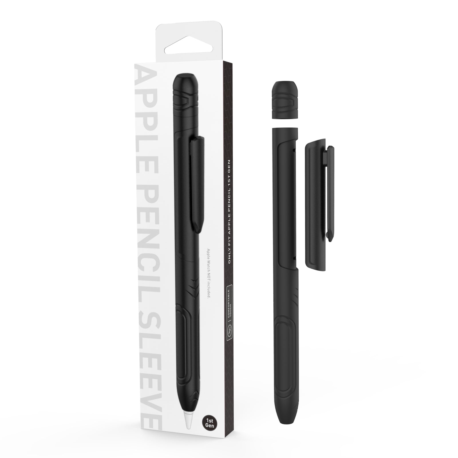 Silicone Sleeve for Apple Pencil 1st Generation with Integrated Clip