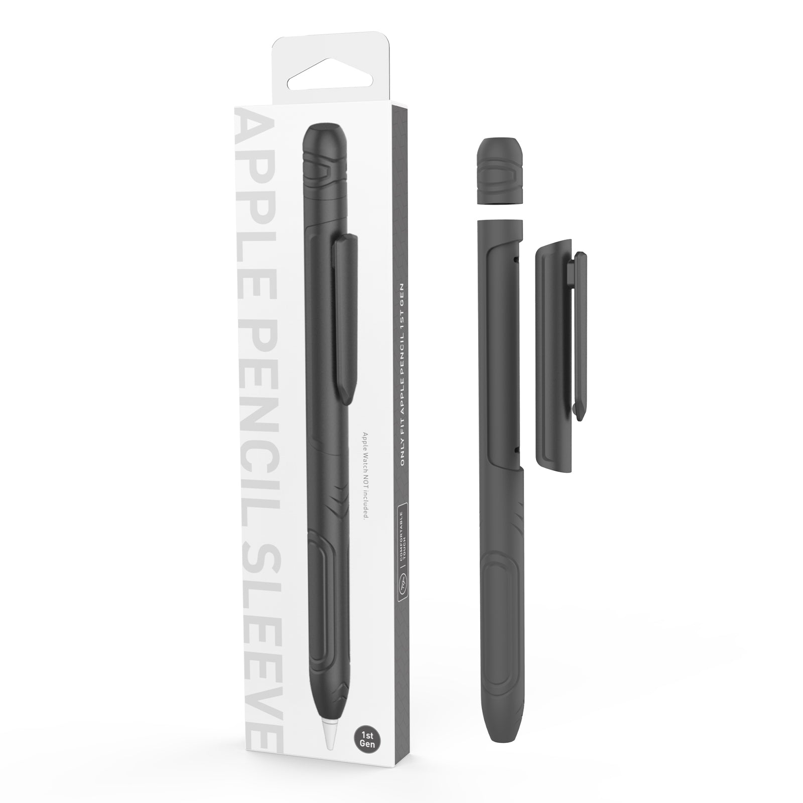 Silicone Sleeve for Apple Pencil 1st Generation with Integrated Clip