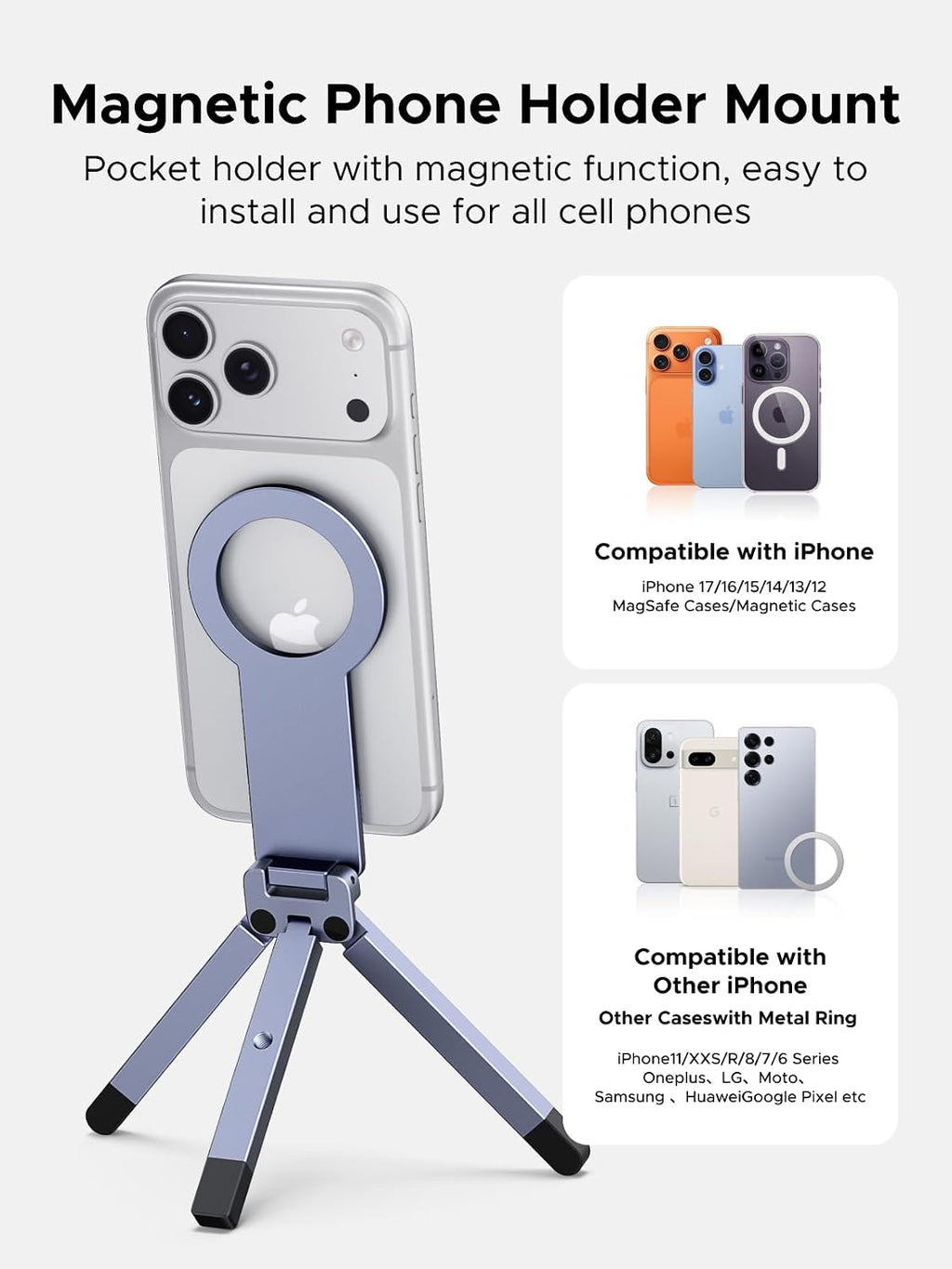 UGREEN Magnetic Phone Tripod Stand – MagSafe Desktop and Travel Holder