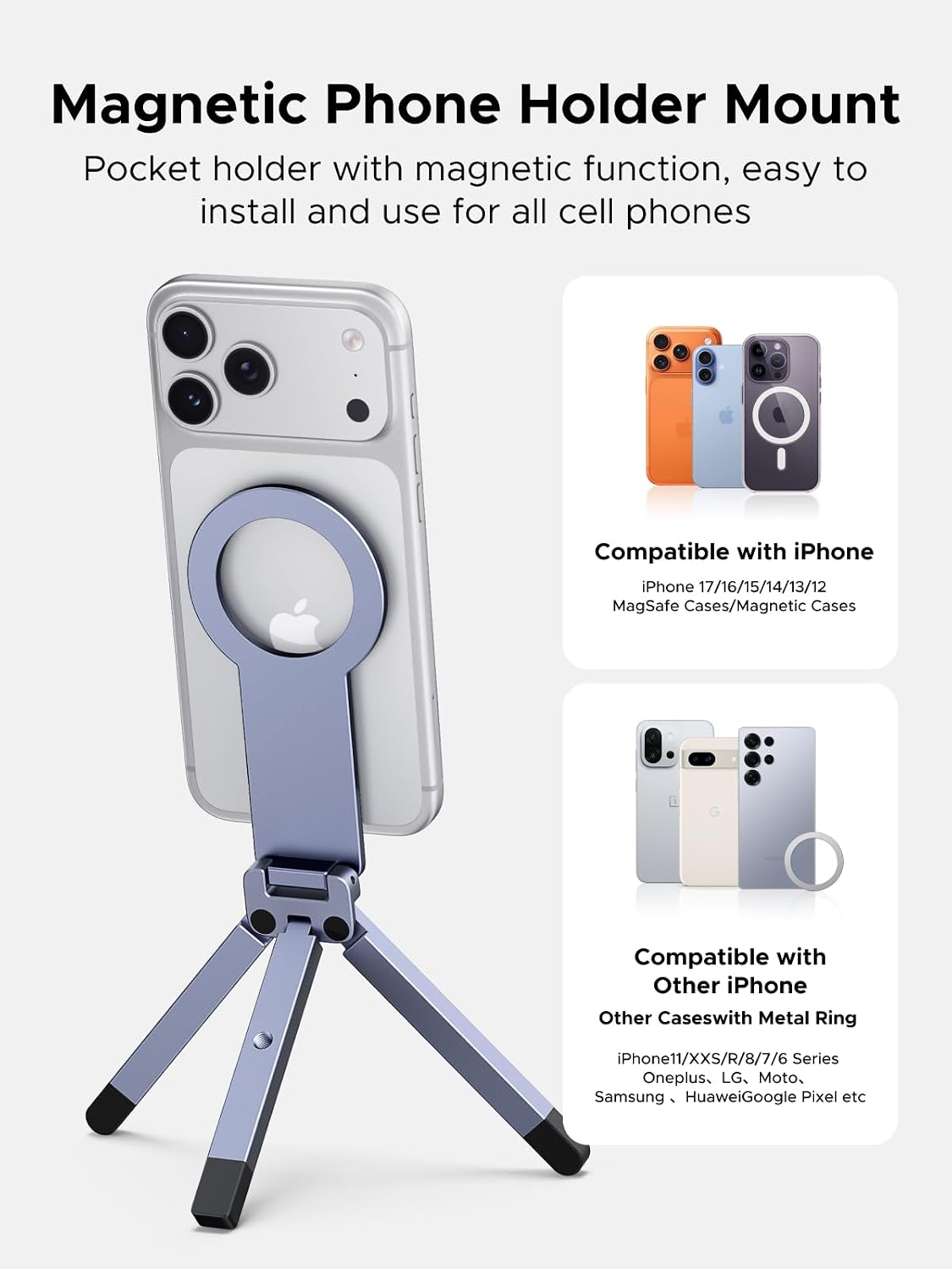 UGREEN Magnetic Phone Tripod Stand – MagSafe Desktop and Travel Holder