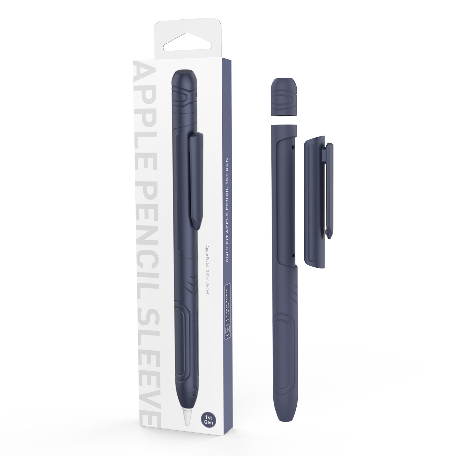 Silicone Sleeve for Apple Pencil 1st Generation with Integrated Clip