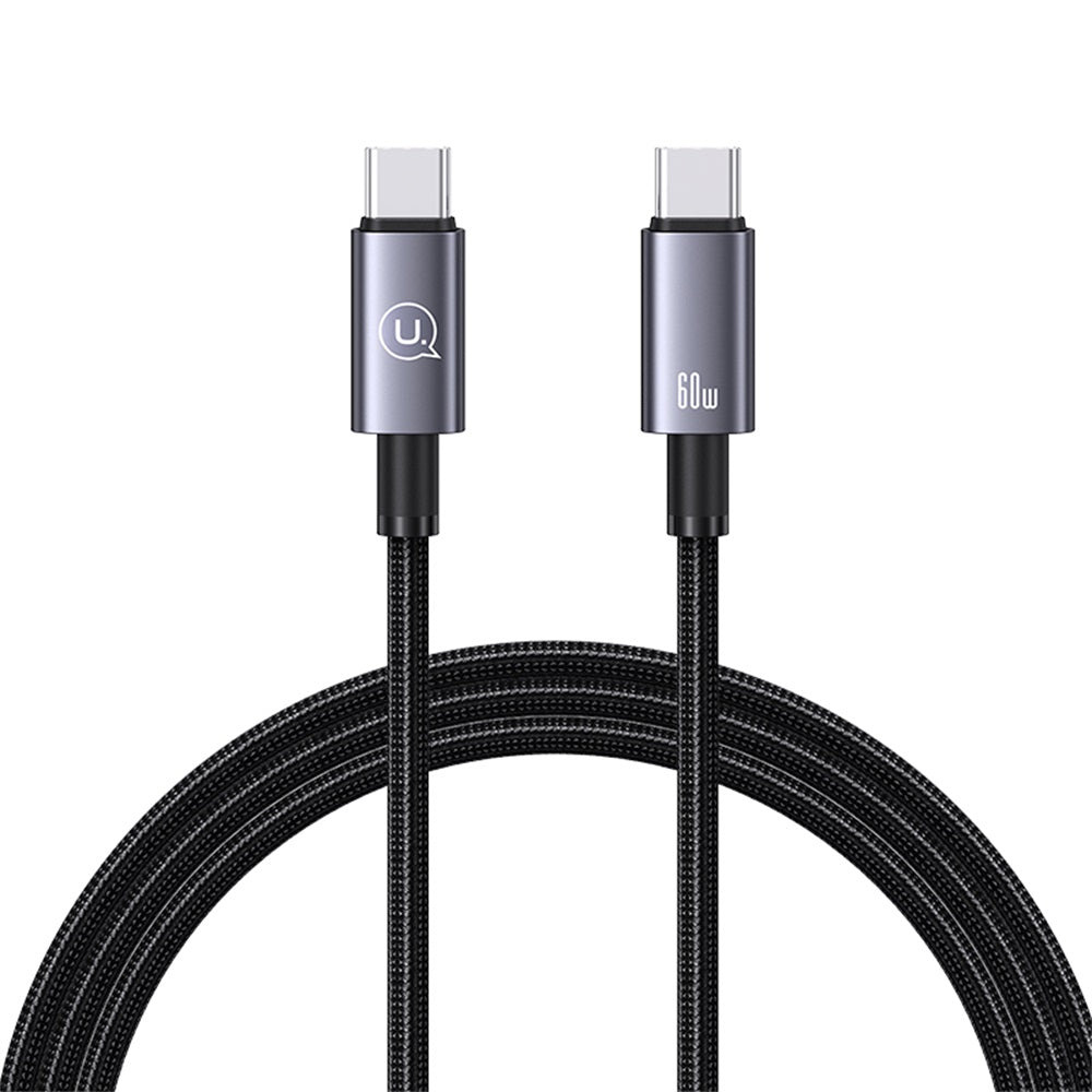 USAMS SJ661 Sufeng Series 60W Type-C to Type-C Braided Fast Charging Cable (1.2m)