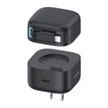 USAMS CC210 SMF Series 35W GaN Wall Charger with Retractable Lightning Cable