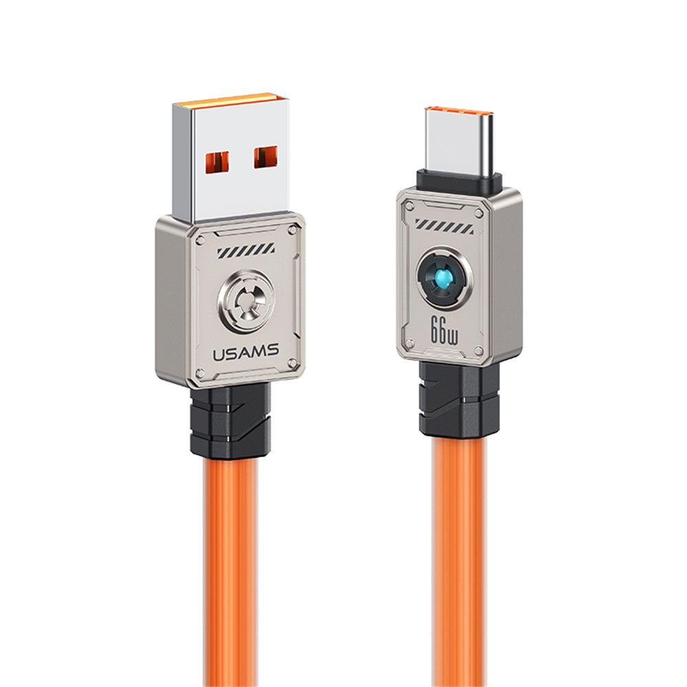 USAMS SJ686 Mecha Series 66W USB-A to USB-C Fast Charging Cable