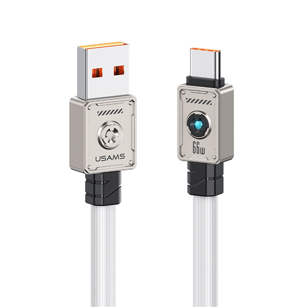 USAMS SJ686 Mecha Series 66W USB-A to USB-C Fast Charging Cable