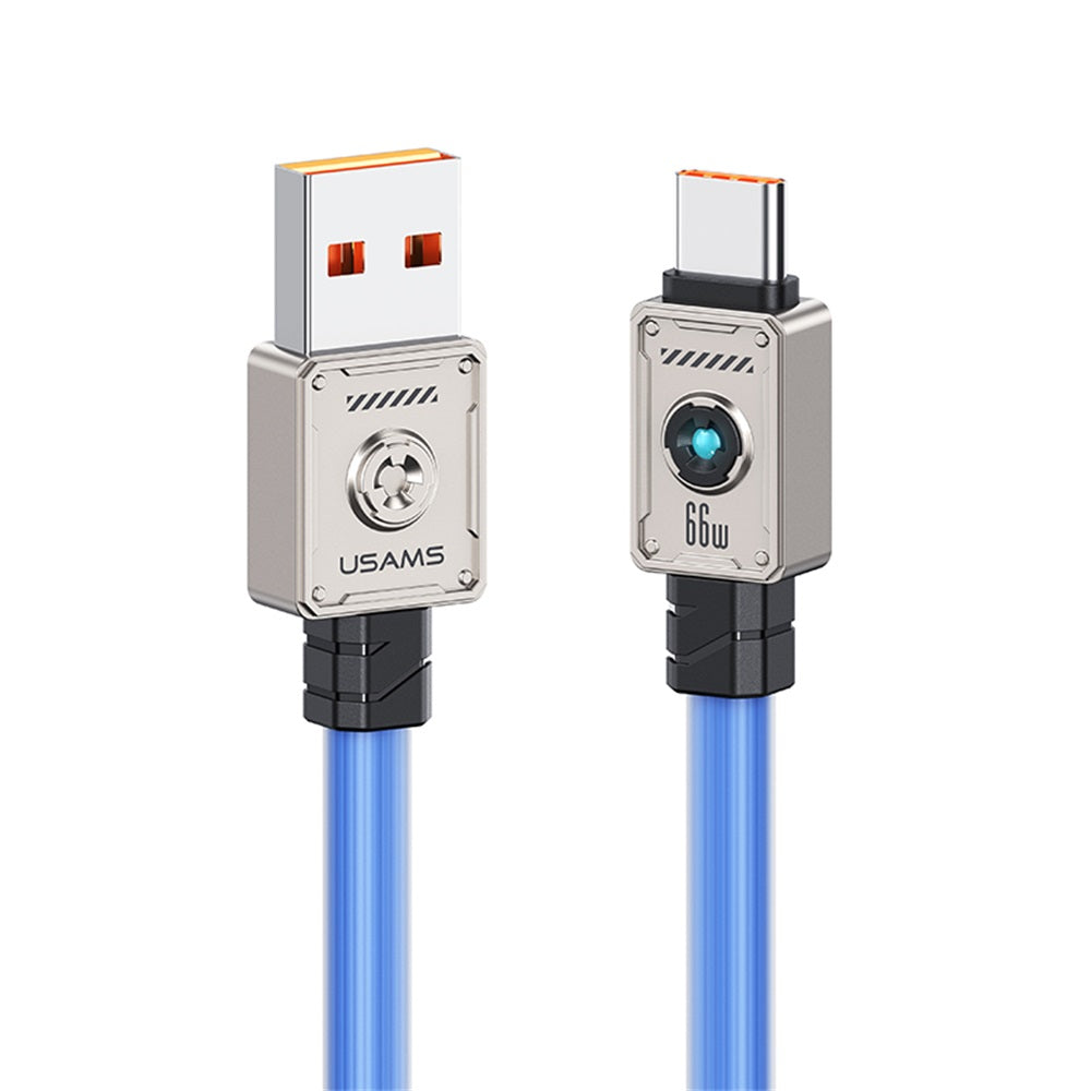USAMS SJ686 Mecha Series 66W USB-A to USB-C Fast Charging Cable
