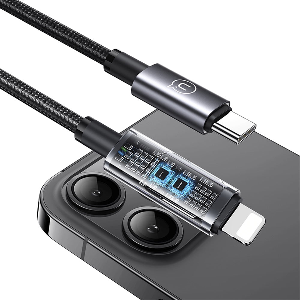 USAMS SJ672 Sufeng Series 30W USB-C to Lightning Fast Charging Digital Display Cable (1.2m)